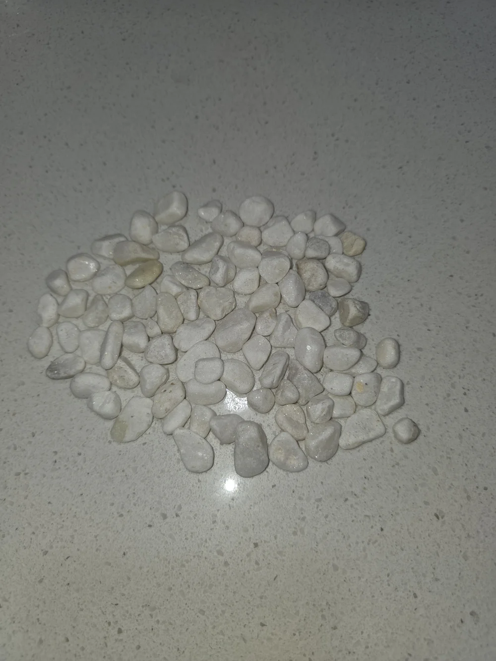 White Decorative River Pebbles - Small Polished Stones